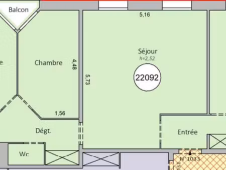 appartement 3 pièces 70 m²