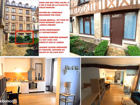 t1 bis meublé – 30 m² – quartier vieux-marché – calme absolu – bail étudiant ou mobilité a