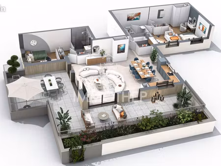 appartement 4 pièces 114 m²