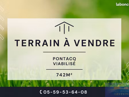 terrain 742 m² pontacq