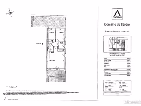 appartement 3 pièces 66 m²