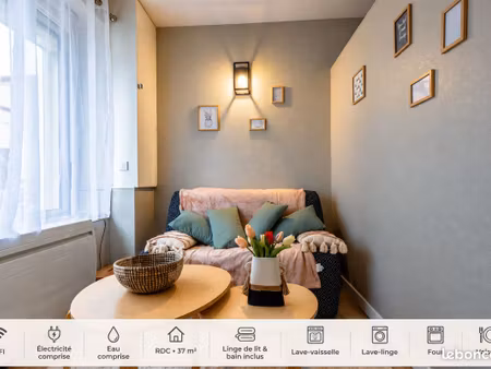 appartement 37 m² meublé  équipé  tout inclus