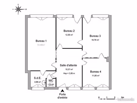 local bureaux 86 m²