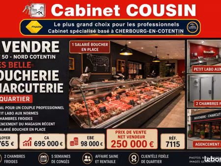 fonds de commerce boucherie cherbourg en cotentin