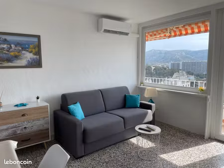 t2 meublé 40m² – dernier étage magnifique vue mer – résidence sécurisée