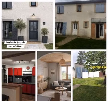 maison 130 m2 avec 3 garages sur terrain de 600m2 + 1 terrain en face de 5000m2 avec hanga