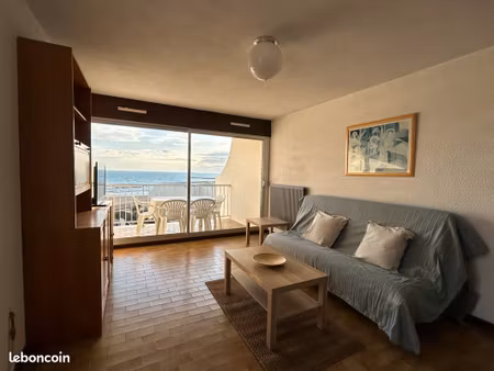 palavas t2 meublé+cabine/terrasse/parking