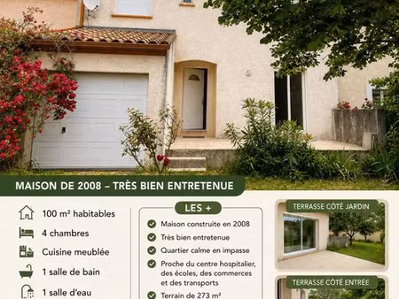 maison à louer alès 100m2