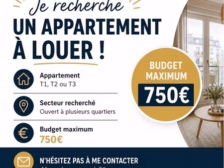 recherche appartement t2 ou t3 pour septembre
