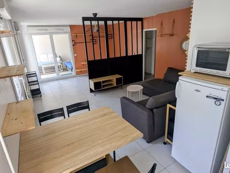 t1 bis meublé 39 m² avec terrasse + garage - lyon 7ᵉ