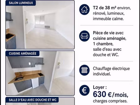 t2 rénové 38 m² – le havre sanvic – 630 cc