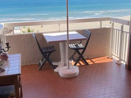 canet-plage. t2 face mer  40m2 + terrasse 8m2  climatisation réversible  wifi fibre et déc