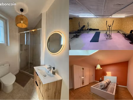 grand appartement meublé 167m² avec jardin et salle de sport – idéal étudiants / jeunes ac