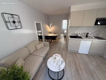 t2 meublé avec cour privée - centre ville