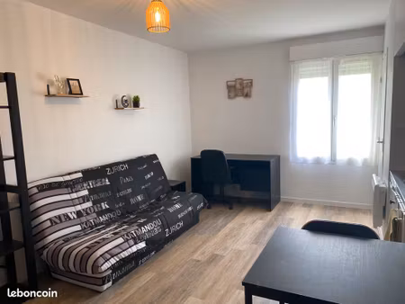 studio meublé 19m² rouen + parking