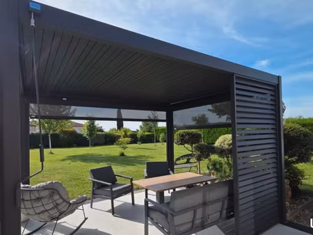 maison plein pied 110 m2 de 4 chambres avec grand jardin  pergolas  terrasse  serre chalet