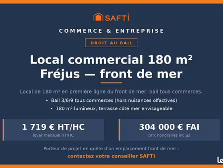 fonds de commerce 180 m² frejus