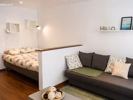 grand studio meublé de 35 m² avec espace nuit séparé et terrasse – le relecq-kerhuon