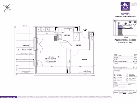 appartement 2 pièces 49 m²