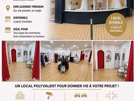 local commercial à louer – 70 m² – refait à neuf