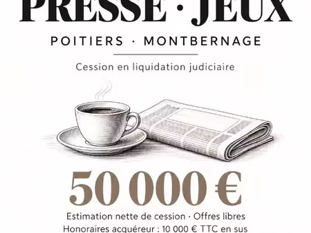 bar  fdj  presse  tabac 75 m² poitiers