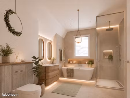 maison individuelle neuve avec jardin clôturé