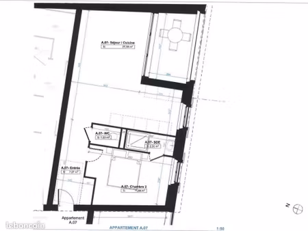 appartement 2 pièces 50 m²