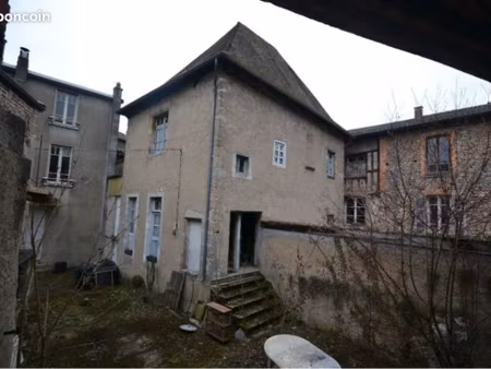 maison de caractère avec cour fermée et grange - centre-bourg de châteldon