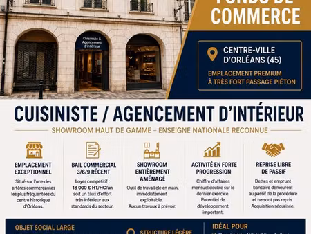 cuisiniste  fonds de commerce orleans