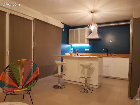 t2 meublé 63m² + jardin 47m² & terrasse - proche frontière suisse