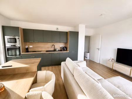 t3 meublé haut de gamme – balcon  parking  résidence neuve – 10 min gare nancy