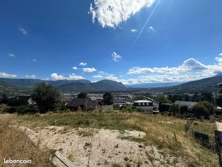 terrain 973m² constructible - vue panoramique chambéry - permis obtenu (208m²)
