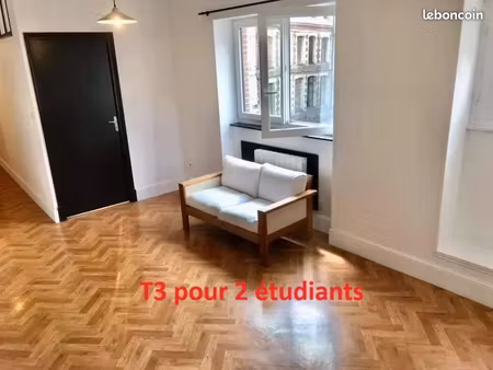 t3 pour 2 étudiants proche place d'armes et place du neufbourg