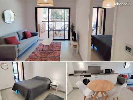 t2 meublé 33 m² + terrasse 12 m² + garage – aix