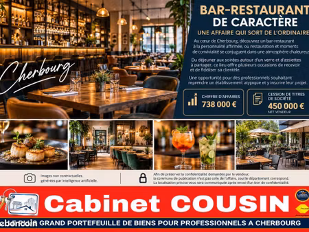 fonds de commerce bar  restaurant cherbourg en cotentin