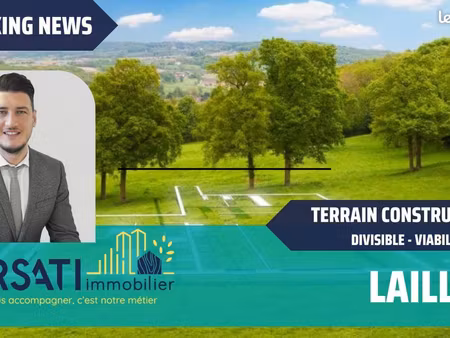terrain 880 m² laillé