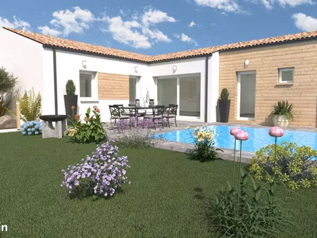 projet de construction d'une maison 3 chambres de 90 m² sur un terrain à bâtir de 412 m2 à