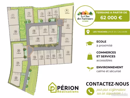 ? terrains constructibles aux touches – proche nort-sur-erdre - livraison des terrains t4 