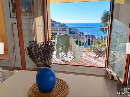 charmant t3 - 35m² vue mer terrasse parking - résidence propre et calme