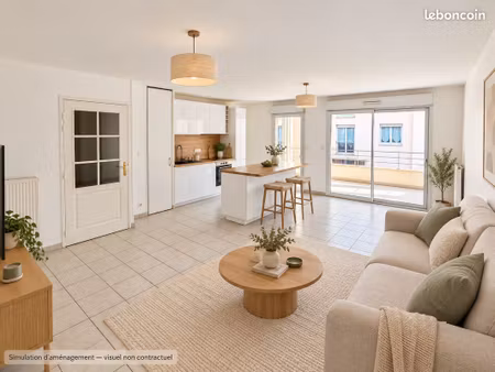 mâcon - t2 loué avec terrasse et garage - 159 000