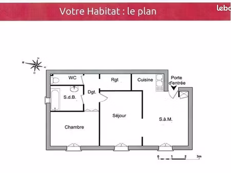 etat impeccable salon cuisine 1 chambre