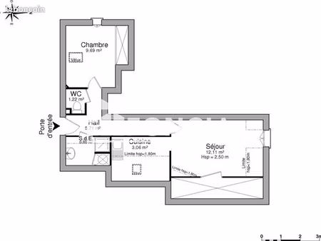 appartement 2 pièces 32 m²