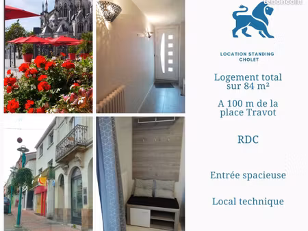 maison de ville meublée – hypercentre cholet – 84 m² – balcon + local vélos
