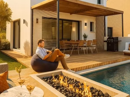 belle villa neuve à étage + terrain de 390m² à lignan sur orb (34490)