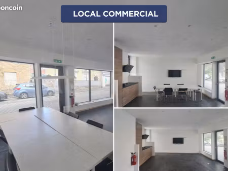 local commercial rénové + plateau aménageable + garage – 177 m² - guingamp centre
