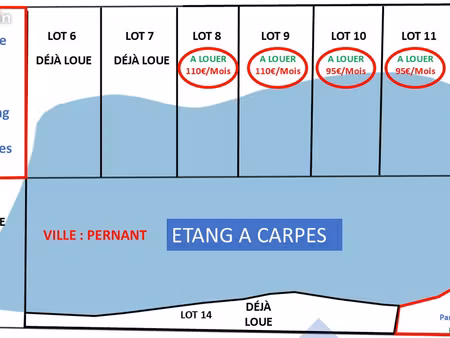 etang à carpe - location parcelle