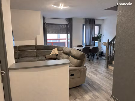 duplex 3 pièces 68m² - balcon  parking et cave