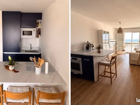 appartement t2 meublé 33m2 (bail 10 mois) - vue mer - rénové - parking privatif - la chaum