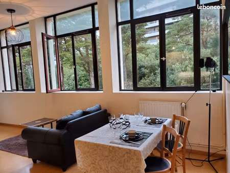 appartement t2 meublé 38m² avec cave et parking privatif : location à l’année