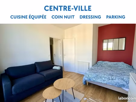 ★ hyper-centre ★ t1 bis meublé 30m2 avec coin nuit et parking